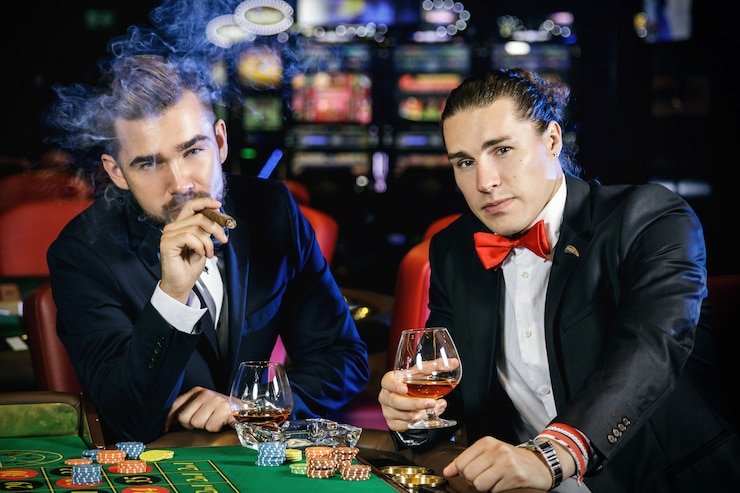 Antarmuka aplikasi huntertoto menampilkan dealer langsung blackjack dan menu permainan di perangkat mobile